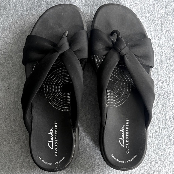 Clarks Shoes - Clarks Cloudsteppers Drift Ave Slides 8 Black